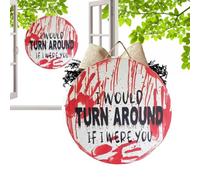 Spooky Serial Kiler Wreath, Horror Halloween Welcome Sign Front Door Decor | Spooky Serial Kiler Wreath, Wooden Door Sign, Halloween Wreath, Artificial Wreaths, Bloody, Party Decorations, Wood Signs,