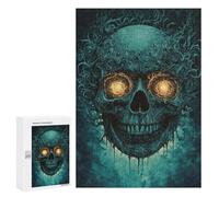 Spooky Skull Art Print -1 Puzzle 1000 Pièces Educa Jouet en Bois Cadeau Unique Décoration Intérieure Jeu Éducatif Challenge Toy Adultes Et Enfants À Partir De 14 Ans 300 PCS