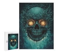 Spooky Skull Art Print -1 Puzzle 1000 Pièces Educa Jouet en Bois Cadeau Unique Décoration Intérieure Jeu Éducatif Challenge Toy Adultes Et Enfants À Partir De 14 Ans 500 PCS