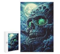 Spooky Skull with Glowing Eye Puzzle 1000 Pièces Educa Jouet en Bois Cadeau Unique Décoration Intérieure Jeu Éducatif Challenge Toy Adultes Et Enfants À Partir De 14 Ans 1000 PCS