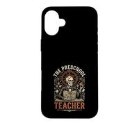 Spooky Squelette The Preschool Teacher ABC Book Halloween Coque pour iPhone 16 Plus