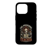 Spooky Squelette The Preschool Teacher ABC Book Halloween Coque pour iPhone 16 Pro