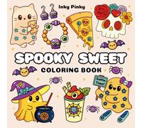 Spooky Sweet Coloring Book: Bold & Easy Halloween Coloring Book for Adults and Teens with Cute Creepy Creatures and Spooky Vibes for Relaxation