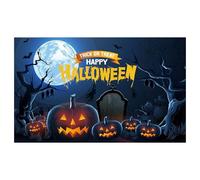 Spooky Theme Backdrop, Happy Halloween Banner, 70.87x43in Festive Photography Background, Versatile Reusable Fabric, Easy Hanging Party Decoration for Kids, Adults, Birthday, Home, Indoor
