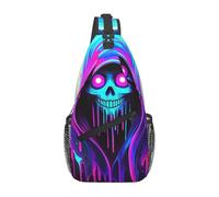 Spooky Vibe Sac à bandoulière phosphorescent pour Halloween, sac à dos de voyage, sac à dos de randonnée pour homme