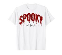 Spooky Vibes Texte d'halloween Qui coule T-Shirt Graphique avec Valeur