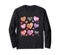 Spooky Vibes Trick or Treat Halloween Hearts Manche Longue