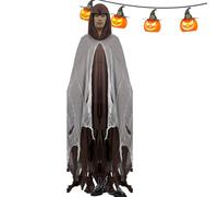 Spooky Witch Cape Costum - Cape à capuche adulte - Tenue de cosplay Ghost respirante, robe de maison hantée | Parfait pour les fêtes d'Halloween pour femmes, carnaval, jeu de rôle, spectacle de scène