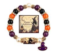 Spooky Witch Hand Pendant | Halloween Bracelet Elastic Wristband With Card