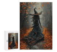 Spooky Witch in Autumn Forest Puzzle 1000 Pièces Educa Jouet en Bois Cadeau Unique Décoration Intérieure Jeu Éducatif Challenge Toy Adultes Et Enfants À Partir De 14 Ans 300 PCS