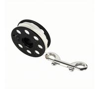 Spool de Plongée Sous Marine Moulinet Ligne Dévidoir Flotteur avec Mousqueton en Acier Inoxydable et Corde Tressée Nylon Prébobinée 20m Adapté aux Explorations Recherches Repérages, Noir-20m, M