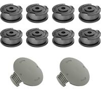 Spool of Line for Bosch EasyGrassCut Cordless Trimmer 18,23,26 Thread Spool Diameter 1.6 mm Length 4.8 m Compatible with Bosch F016800569 (8 Spools,2 Lids