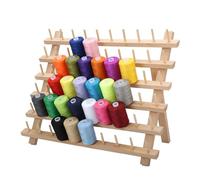 Spools rack fil en bois - support organisateur fil en bois | Threads Organisateur de support de bobine | Collection de séparateurs de cheveux 60 bobines | Craticule de courtepointe à broder avec pied