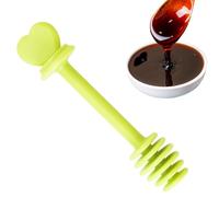 Spoon al Miele - Bacchetta Dipper Sciroppo | Server di Caffè | Agitatore Bevande Frullatore del Tè Utensili Cucina Gadget per Donne Uomini Bambini Legno con Scanalature