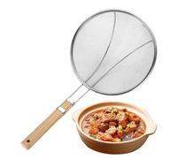 Spoon De Filtre À Huile - Casization En Mailles, Écumoire De Cuisson | Scoop En Mailles Fins En Acier Inoxydable Avec Poignée En Bois, Cuillère Écrémissante Graisseuse Pour La Sauce, Graisse, Retrait
