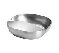 Spoon Rest For Kitchen Counter - 12x10x3.5cm Stainless Steel Stable Base | Kitchen Spoon Holder Ladle Rest | 304 Deep Bowl And Cutlery Rack For Snacks Fruits Sauce Soup Baker Apartment Home Restaurant
