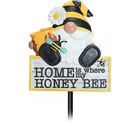 Spoontiques - Décoration de jardin - Piquet décoratif pour pelouse et cour - 71,1 cm de haut - Panneau en résine durable résistant aux intempéries pour la décoration de la maison - Piquet de nain d'abeille