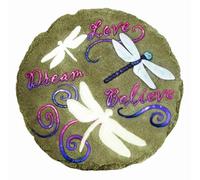 Spoontiques - Garden Décor - Dragonflies Stepping Stone - Decorative Stone for Garden