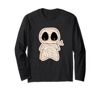 Spoopy Yami Kawaii Mummy, Sweet Little Halloween Monster Manche Longue