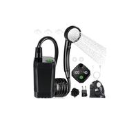 Spopal Kit Douche de Camping,Rechargeable,Imperméable,6000mAh | Douche Portable,avec Afficheur Intelligent et Pomme de Douche 4 Modes pour Extérieure,Camping,Randonnée,Voyage