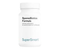SporesBiotics Formula - Probiotique Flore Intestinale - 3 Souches à Spores : Bacillus Subtilis, Coagulans, Clausii - 10 Milliards de CFU/Jour - Immunité - 60 Gélules Gastro-Résistantes - SuperSmart