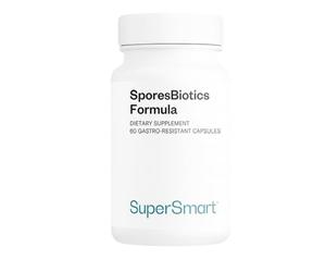 SporesBiotics Formula - Probiotique Flore Intestinale - 3 Souches à Spores : Bacillus Subtilis, Coagulans, Clausii - 10 Milliards de CFU/Jour - Immunité - 60 Gélules Gastro-Résistantes - SuperSmart