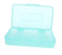 sporful Boîte à crayons portable en plastique pour étudiants - Organiseur de papeterie bleu ciel, 20,3 x 12,2 x 5,9 cm