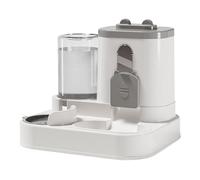 sporful Distributeur d'eau et distributeur d'eau automatique pour chats, chiens, petits animaux, bol de nourriture avec clôture anti-éclaboussures, 1500 ml, bouteille d'eau de 700 ml