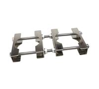 sporful Double support de mât d'antenne en fer avec pince de fixation pour parapluie, TV, jambon, drapeau extérieur
