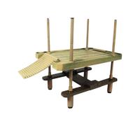 sporful Grande plateforme pour tortue avec rampe et échelle antidérapante pour reptiles, quai décoratif pour tritons, grenouilles, crabes, salamandres