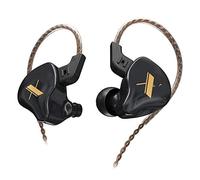 sporful KZ EDX 1DD Écouteurs HiFi avec pilote dynamique de 10 mm Câble amovible 0,75 mm Noir Sans micro