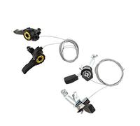 sporful Lot de 2 paires de manettes de rechange pour vélo en alliage d'aluminium avec câbles en acier inoxydable 3 x 5/6/7 vitesses