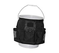 sporful Sac de rangement multi-usage pour lavage de voiture, pêche, jardin, sac de rangement pour seau de 18 litres en polyester noir