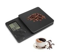 Sporgo Balance à café avec minuterie : mini balance à café numérique, rechargeable par USB, 0,1 g/3 kg, avec affichage LED, balance de cuisine magnétique, balance de café pour barista, arrêt