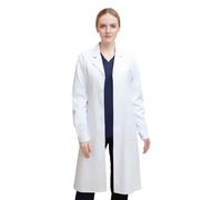 Sporgo Blouse de laboratoire Blouse de médecin femme homme : blanc blouse de médecin blouse chimie blouse de laboratoire avec boutons et 3 poches, manches longues manteau médical vêtements de