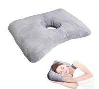 Sporgo Coussin de piercing avec trou : coussin de piercing pour l'oreille contre les douleurs à l'oreille, coussin de positionnement latéral, coussin d'oreille, coussin d'oreille, anneau de sommeil