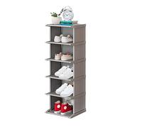 Sporgo Étagère à Chaussures à 6 Niveaux : Rangement à Chaussures 30 x 28 x 87 cm Étroit et Haut en Métal pour Entrées, Couloirs, Coins et Plus