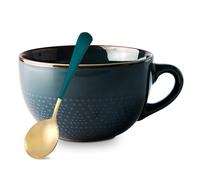 Sporgo Grande tasse à café avec poignée : 700 ml Tasses à soupe en céramique Tasse à petit-déjeuner, bol à soupe Bols à céréales Tasses à thé, salade Bol pour café, thé, céréales, lait et desserts