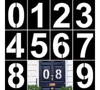 Sporgo Lot de 10 pochoirs à chiffres de 30 cm - En PET - Pour peinture, graffiti, mur et marquage au sol
