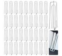 Sporgo Lot de 100 crochets de rideau en acier inoxydable - 4 dents - Crochets de rideau de douche à suspendre pour rideaux et anneaux de rideau