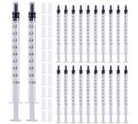 Sporgo Lot de 100 seringues en plastique : seringue de 1 ml sans aiguille en plastique pour remplir et mesurer des liquides, seringue stérile en plastique pour cuisine, animal de compagnie