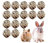 Sporgo Lot de 15 Balles à Mâcher pour Petits Animaux - 5 cm - Jouet pour Lapin, Cochon d'Inde, Chinchilla, Perruche, Oiseau