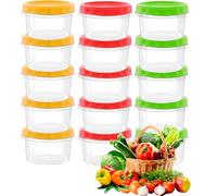 Sporgo Lot de 15 boîtes de conservation avec couvercle : 250 ml Boîtes hermétiques réutilisables Vaisselle micro-ondes anti-fuite, sans