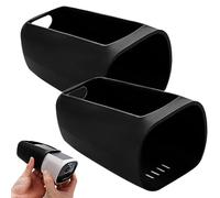 Sporgo Lot de 2 coques en silicone résistant aux intempéries pour Eufy Security S330 EufyCam 3 - Noir - En silicone - Pour caméra de sécurité Eufy Cam 3 - Étanche et anti-UV