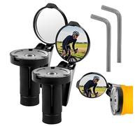 Sporgo Lot de 2 Rétroviseurs de Vélo Pliables, Rotation à 360°, Réglables, pour Guidon de Vélo de Route, VTT