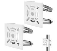 Sporgo Lot de 2 supports de mât : pinces pour caméra de surveillance avec 2 boucles réglables, support de tube pour caméra de vidéosurveillance et éclairage de scène (pas de caméra)