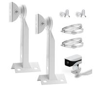 Sporgo Lot de 2 supports de mât : pinces pour caméra de surveillance avec 4 boucles réglables, montage en métal, support de barre verticale, support de caméra pour caméra de vidéosurveillance