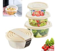 Sporgo Lot de 3 plats pour micro-ondes avec couvercle : boîtes de conservation multifonction, 200/530/1000 ml, bol pour lave-vaisselle, four et réfrigérateur