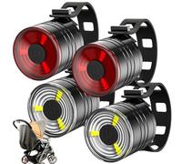 Sporgo Lot de 4 Lumières pour Poussette : 3 Effets d'Éclairage, Réflecteurs LED Étanches Clignotants, Accessoires (4 Pièces)