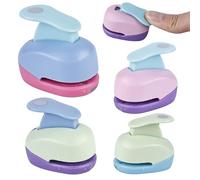 Sporgo - Lot de 4 matrices de découpe en papier : ensemble avec design, mini morceaux pour loisirs créatifs, scrapbooking, photos, cartes de vœux (9 mm, 16 mm, 25 mm, 38 mm)